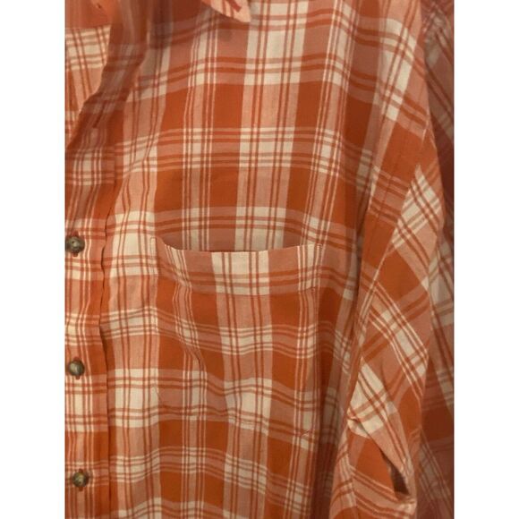 Brooks Brothers Sport Shirt XL men's Plaid Button Up 100% Cotton Orange Fall - Picture 5 of 9